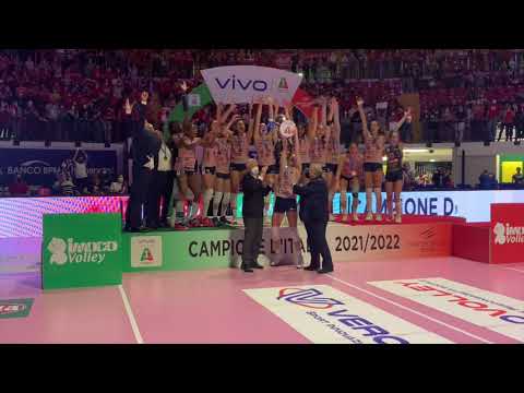 Il podio tricolore dell'Imoco 2021:22