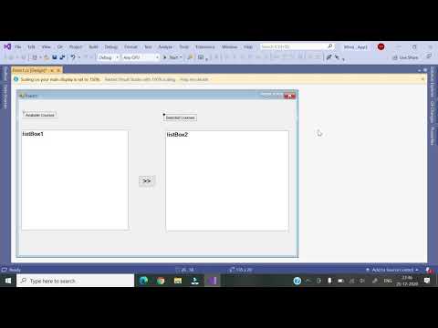 16 Visual C || ListBox Control Example 3 || Hindi