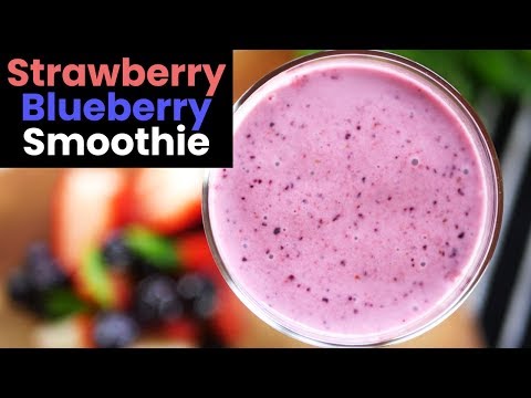 Super Refreshing Strawberry Blueberry Smoothie
