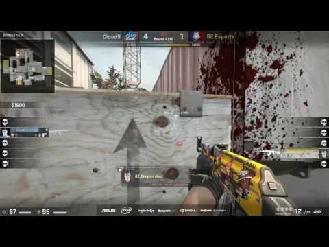 CS:GO - Shox Insane 2 ACE's vs Cloud9 @ ESL One Cologne 2016 Qualifier