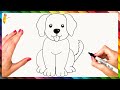 How To Draw A Dog Step By Step Dog Drawing Easy