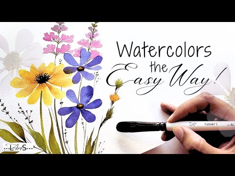 WOW! So Easy it Feels Like Cheating… But Prettier! 😂Watercolor Flowers for Beginners!