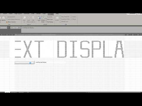 VBA Excel Scrolling Text Project