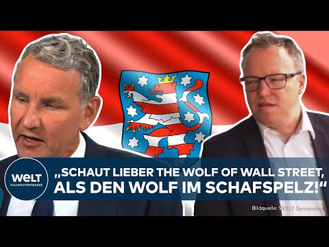 WELT TV DUELL: Björn Höcke stellen -  Mario Voigt sucht die inhaltliche Konfrontation mit der AfD