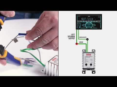 BOSS Audio Systems B65N HIGH LEVEL TO RCA CONVERTER Featuring Input Sensitivity Adjustment