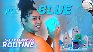 My WINTER WASH | ALL BLUE SHOWER ROUTINE | SHOWER WITH ME 🧼🚿