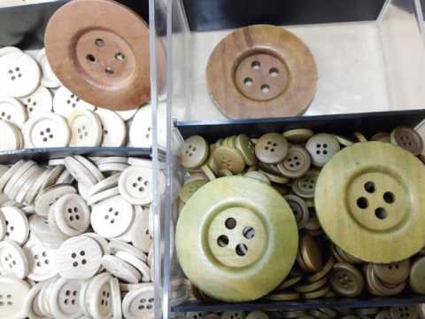 60mm natural wood button