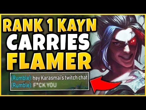 #1 KAYN WORLD CARRIES INSANELY TOXIC CHALLENGER (FLAME WAR) - League of Legends