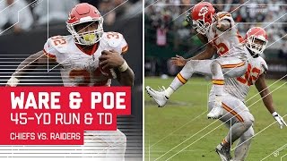 Spencer Ware's 45-Yard Run Sets Up Dontari Poe's TD Grab! | Chiefs vs. Raiders | NFL by NFL