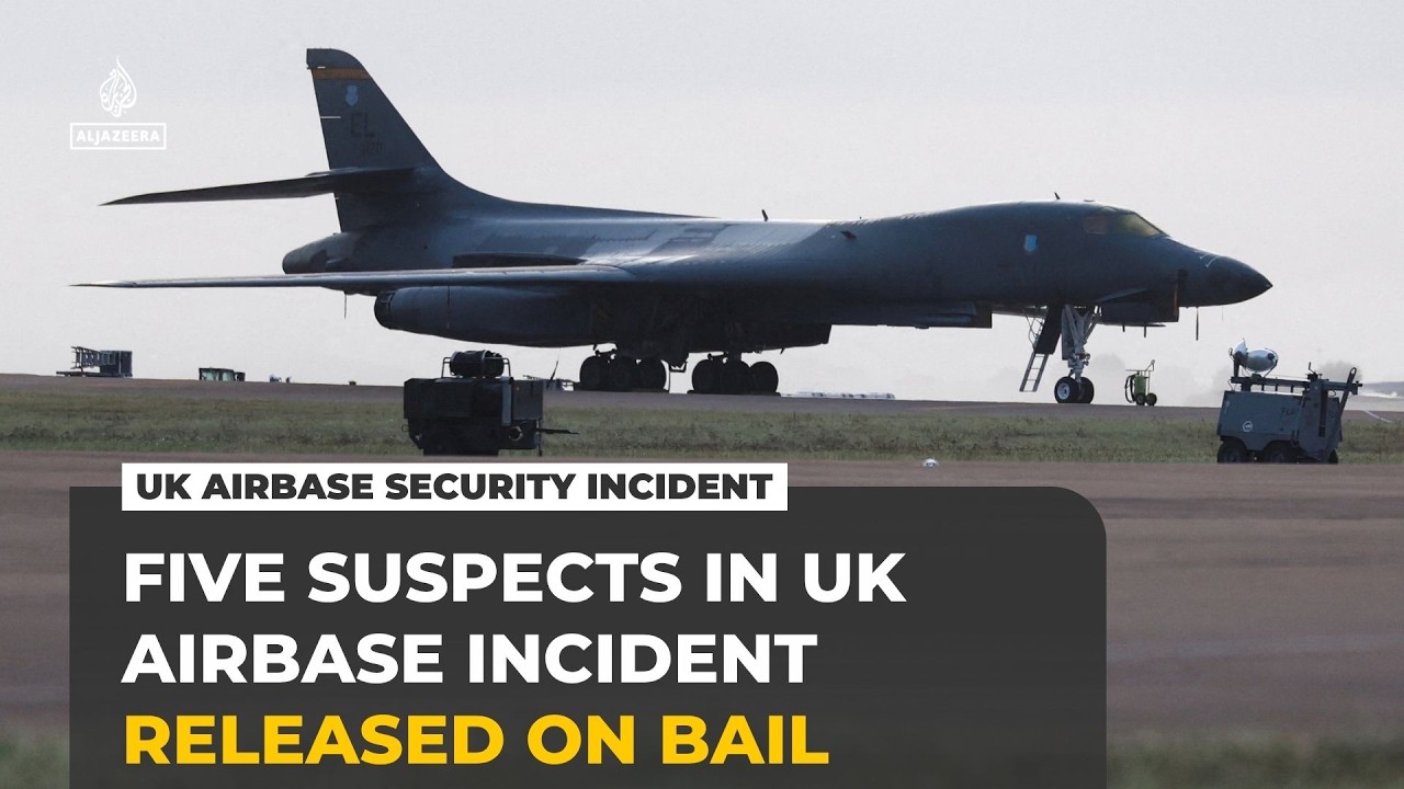 Video: UK police bail five men arrested near RAF Fairford amid probe of possible foreign proxies