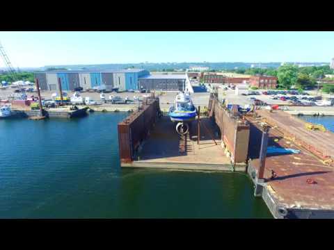 An overview of a drydock