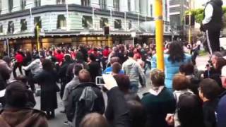preview picture of video 'Flash Mob Haka Lambton Quay Wellington 9 Sep 2011'