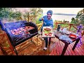 FIZ O MELHOR CHURRASCO NA NEVE PARA MEUS AMIGOS Picanha Argentina