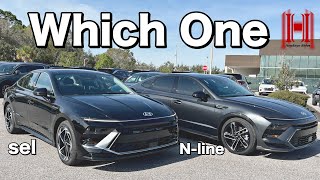 2024 Hyundai Sonata Sel vs Hyundai Sonata N-line  Which one is Better? Full Specs & Test Drive