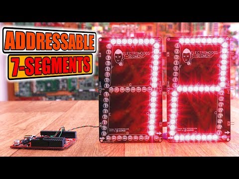 PCB con display indirizzabile a 7 segmenti grandi