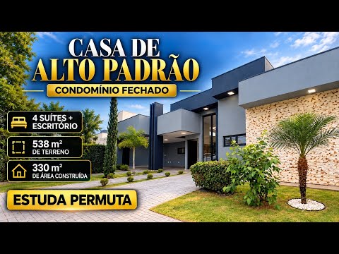 Sua nova casa no interior de São Paulo - 4 suítes Condomínio fechado 60min da capital 