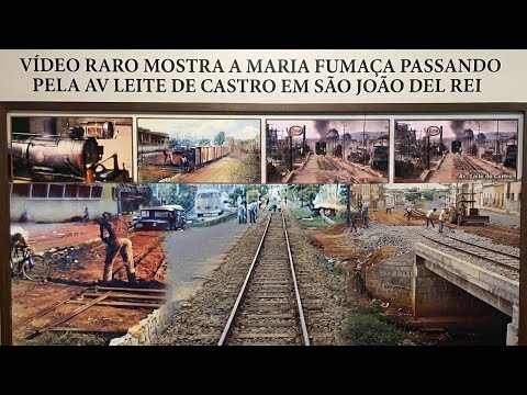 Raro Vídeo mostra a Maria Fumaça passando pela Av Leite de Castro em São João Del Rei 