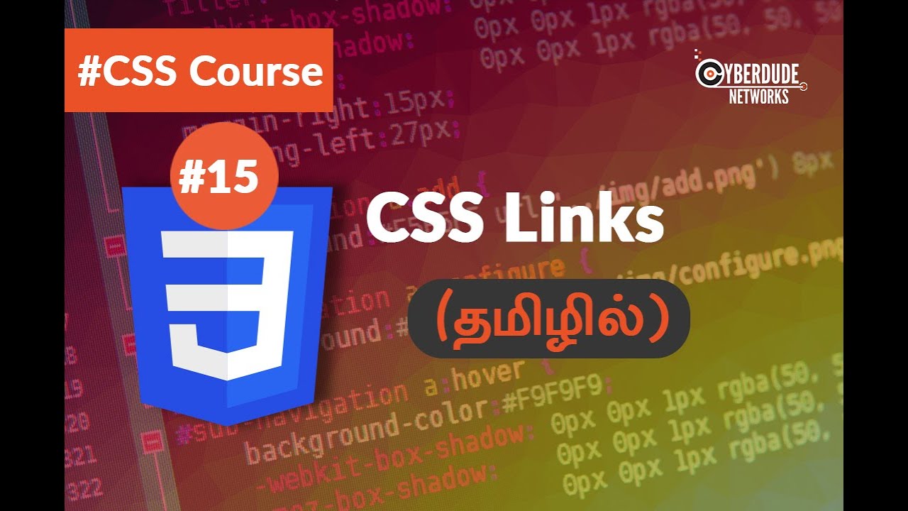 #15 CSS Links - (Tamil) (Tutorial) | CSS3 Course