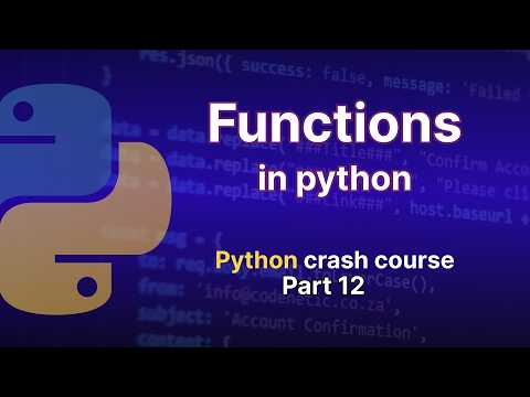 Functions In Python Python Crash Course Part 12