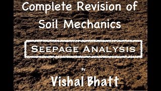 Seepage Analysis | Soil Mechanics | Geotechnical | Civil | GATE | ESE | Vishal Sir