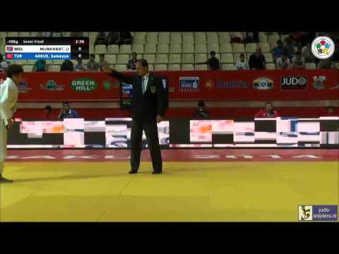 Judo 2014 Grand Slam Baku Munkhbat MGL   Akkus TUR  48kg semi final