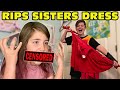 Kid Temper Tantrum Cuts Up Sister S NEW Dress GROUNDED Original