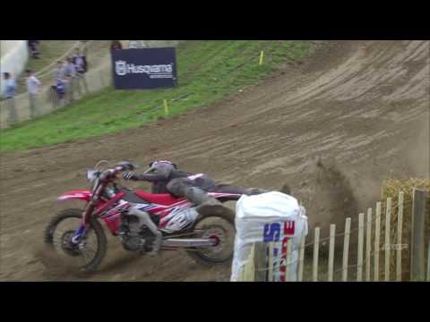 Gautier Paulin Crash  Qualifying Race MXGP of France 2016 - motocross