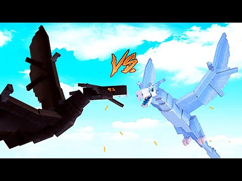 Minecraft: DRAGÃO PROIBIDO VS DRAGÃO DE GELO *quem ganha?*  ‹ DONAT3LO ›