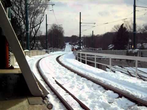 MBTA Mattapan-Ashmont Line # 3234 rounding Ashmont Loop Video 1-29-11