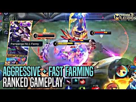 SUPER AGGRESSIVE + FAST FARMING | FANNY RANKED GAMEPLAY | MLBB