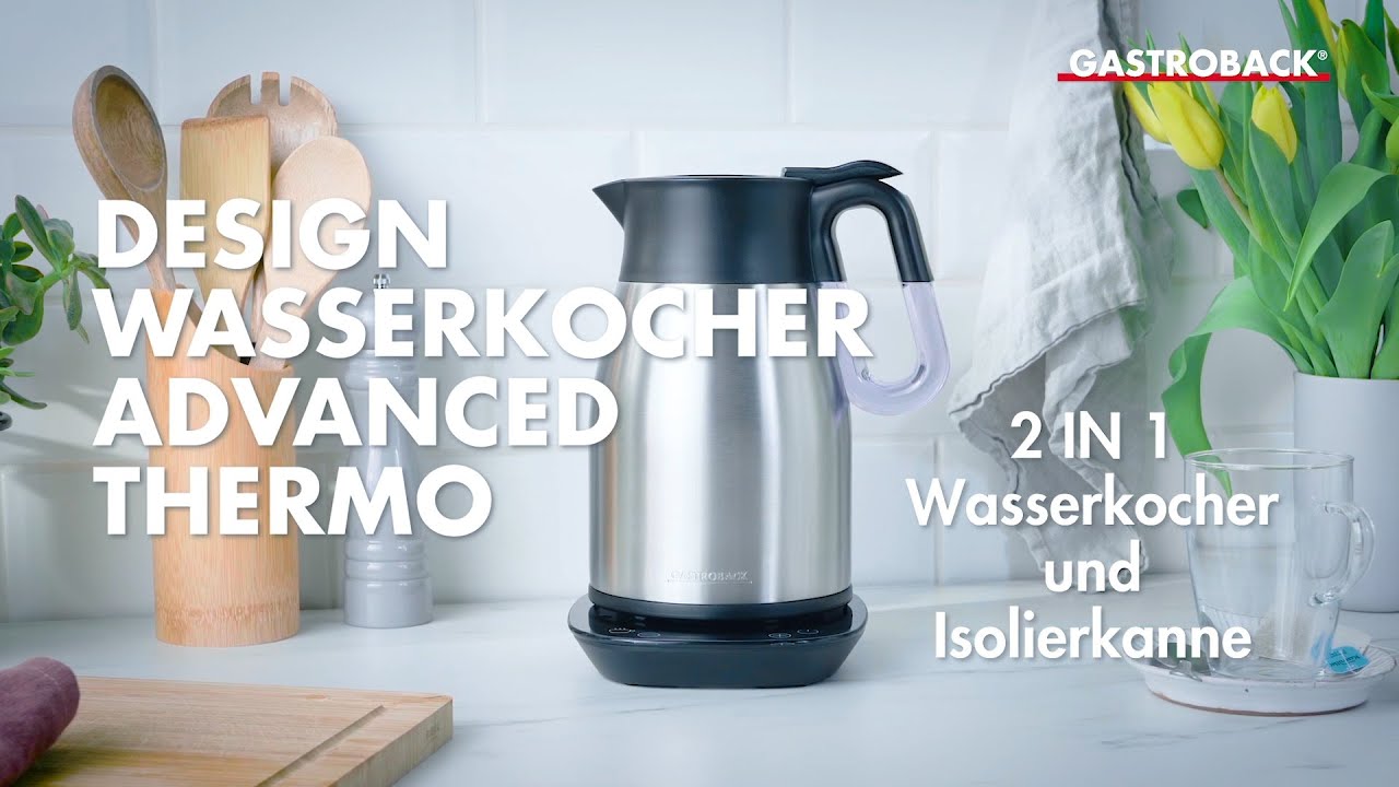 Gastroback Wasserkocher Advanced Thermo 1.7 l, Silber