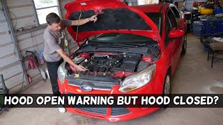 WARNING HOOD IS OPEN WHEN HOOD IS CLOSED ON CAR. EASY FIX