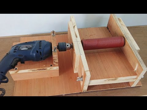 Simple Drill Powered Drum Sander | Thickness Sander - Reupload Video