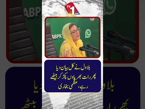 بلاول نے کل بیان دیا رات بھر پاوں پکڑ کر بیٹھا رہا