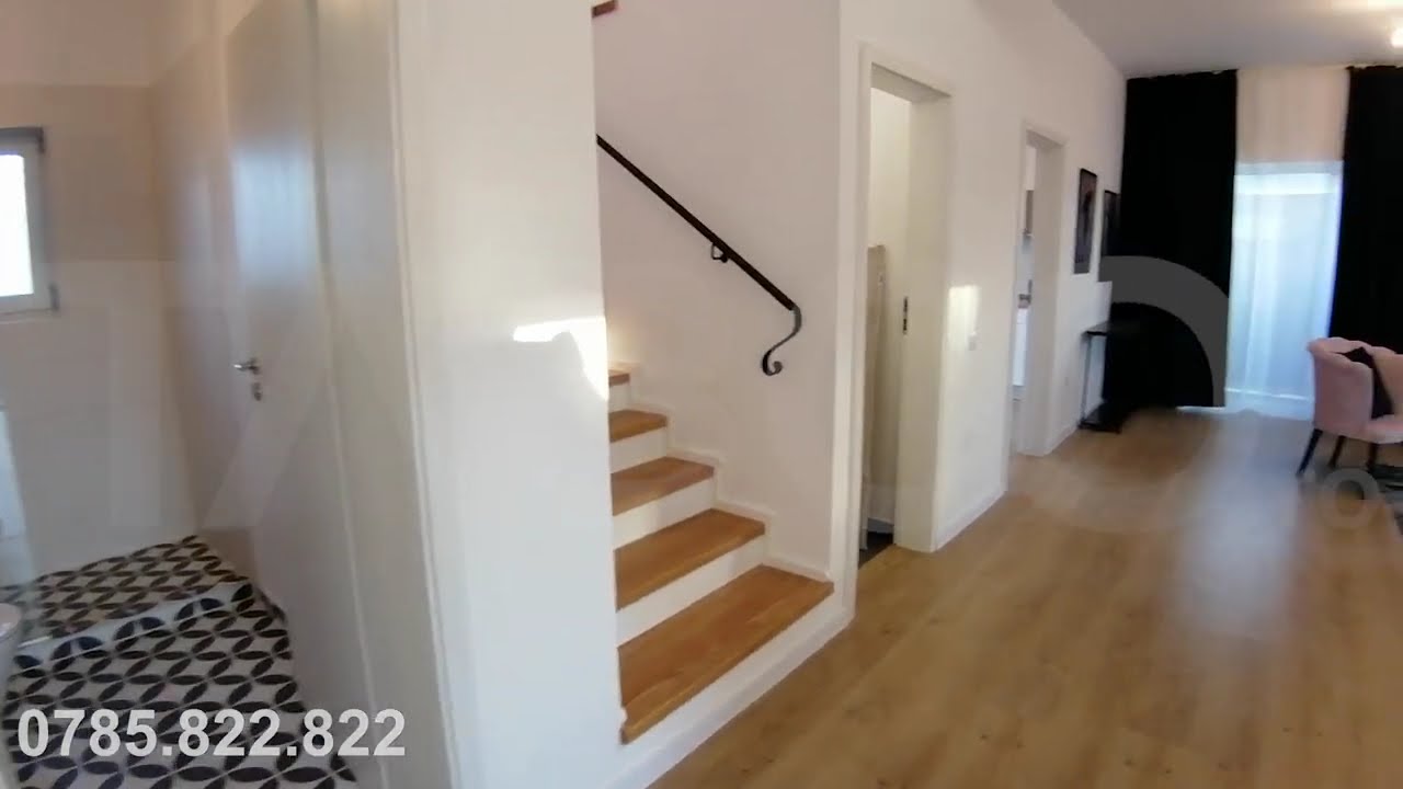 Casa moderna de inchiriat mobilata utilata cu garaj si curte Selimbar - Video