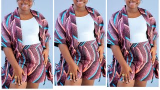 Cut & Sew This Stylish Ankara Kimono Shorts Set | Easy DIY Sewing Tutorial