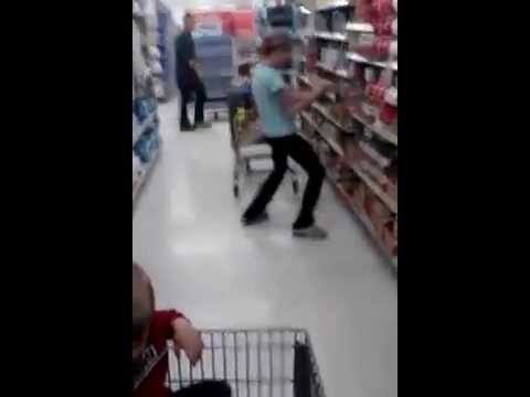 High on meth grocery shopping at Walmart