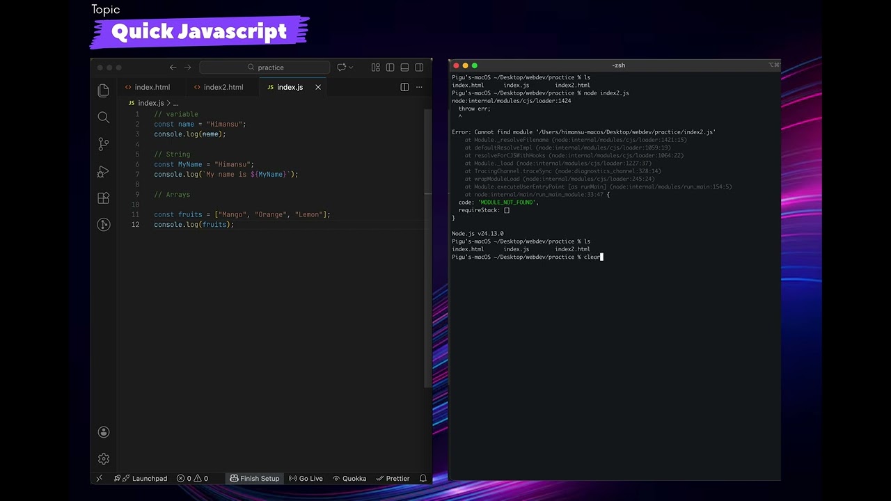 Quick javascript a small demo video trial #javascript #javascripttutorial #webdevelopment
