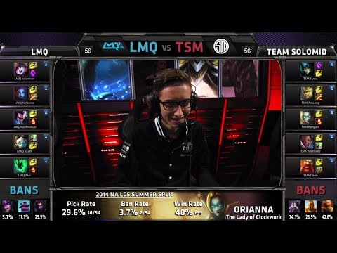 LMQ vs Team Solomid | S4 NA LCS Summer split 2014 W6D2 | LMQ vs TSM G1 Full game HD