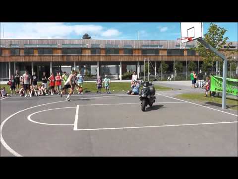 Basketball Motorcycle dunk