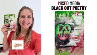 Upcycled Book Art | How to Make a Mixed Media Blackout Poem