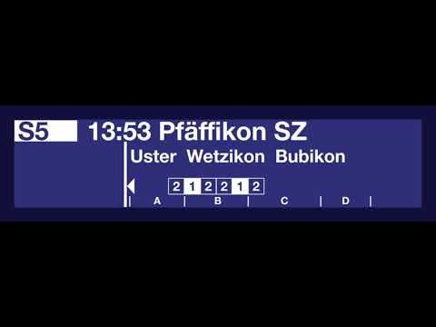 SBB TTS Ansage - Info S5 nach Pfäffikon SZ - Gleisänderung + hält nicht in Stadelhofen