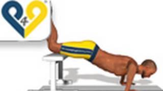 Push-up knee on bench exercise video thumbnail