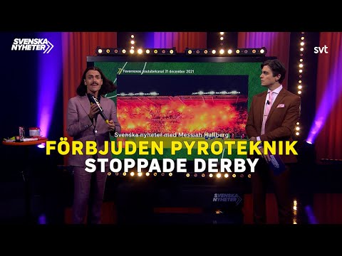 Förbjuden pyroteknik stoppade derby