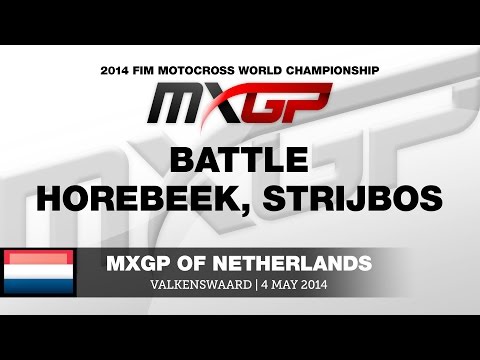 MXGP of the Netherlands 2014 Jeremy van Horebeek battle with Kevin Strijbos - Motocross