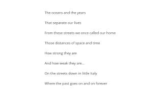 Bonnie Tyler   Streets Of Little Italy Şarkı Sözü