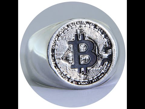 Ghiul Argint 925 Oxidat - Simbol Bitcoin