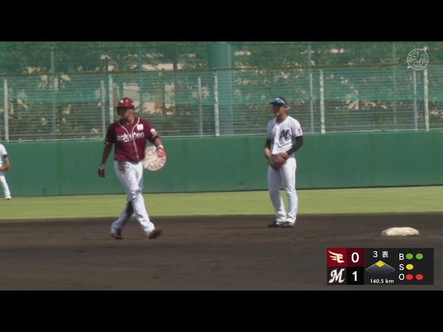 【ファーム】足で魅せる!! イーグルス・中島大輔 盗塁成功でチャンスを拡大する!!  2024年9月19日 千葉ロッテマリーンズ 対 東北楽天ゴールデンイーグルス
