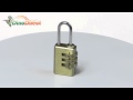 Combination Lock Number Bag Travel Padlock Yellow