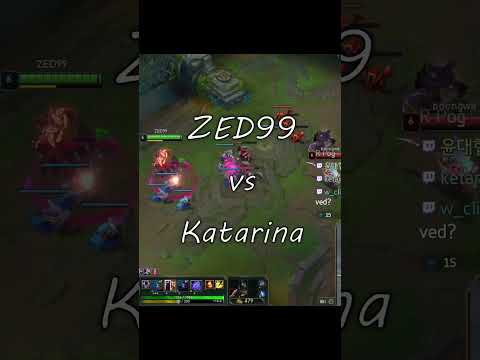 ZED99 vs Katarina - League of Legends #shorts